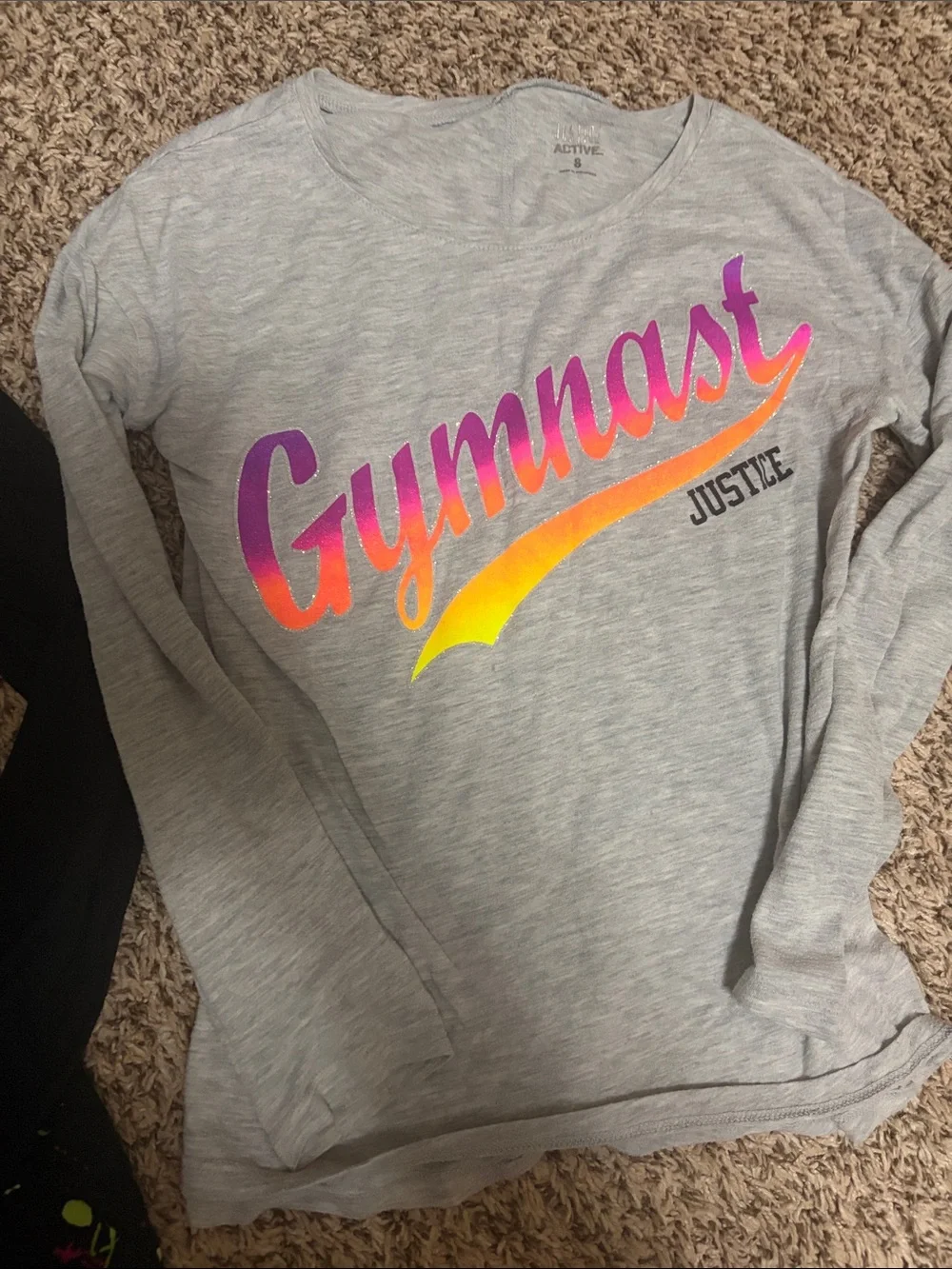 Black 'Dance' Splash-Print and Gymnastics long sleeve tshirts